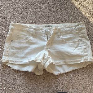 White jean shorts